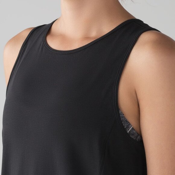 Lululemon Low Key Tank Black size 6 - Picture 3 of 6